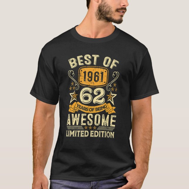 Camiseta Lo Mejor De 1961 62 Años De Edad 62 Años Para Mí (Anverso)