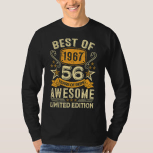 Camiseta Lo Mejor De 1967 56 Años De Edad 56º Cumpleaños Pa