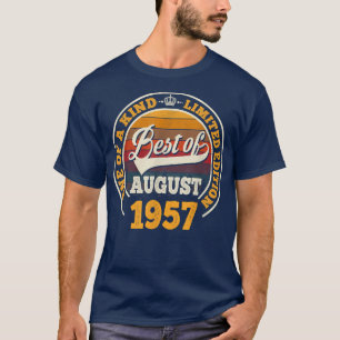 Camiseta Lo Mejor De Agosto De 1957 Regalo Por 65 Años