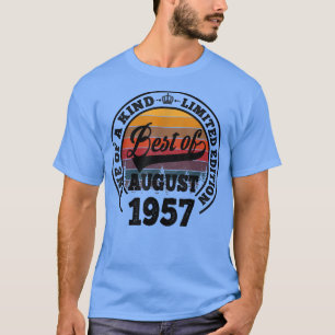 Camiseta Lo Mejor De Agosto De 1957 Regalo Por 65 Años