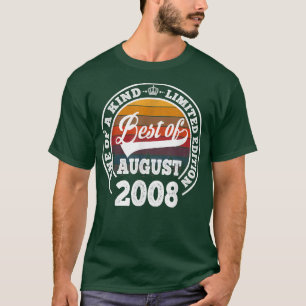 Camiseta Lo Mejor De Agosto De 2008 14º Regalo De Cumpleaño