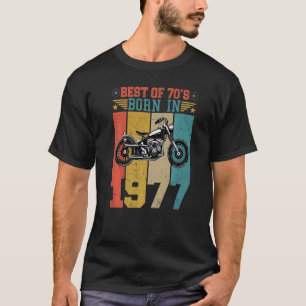 Camiseta Lo Mejor De Los 70 Nacido En 1977 Motocicleta Vint