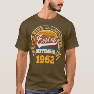 Camiseta Lo Mejor De Septiembre De 1962 Regalo Por 60 Años