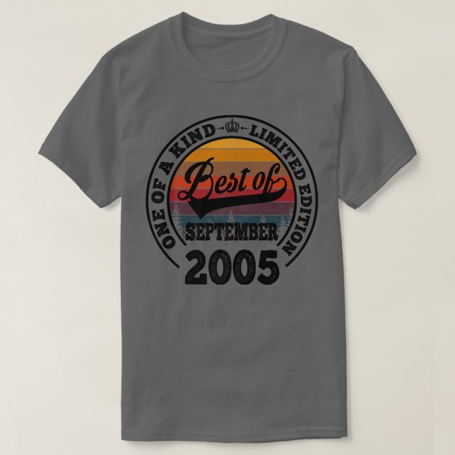 Camiseta Lo Mejor De Septiembre De 2005 17º Regalo De Cumpl (Diseño del anverso)