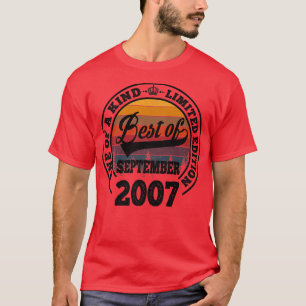 Camiseta Lo Mejor De Septiembre De 2007 15º Regalo De Cumpl
