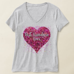 Camiseta Lo mejor del corazón del purpurina es despertar el