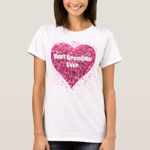 Camiseta Lo mejor del corazón del purpurina es despertar el