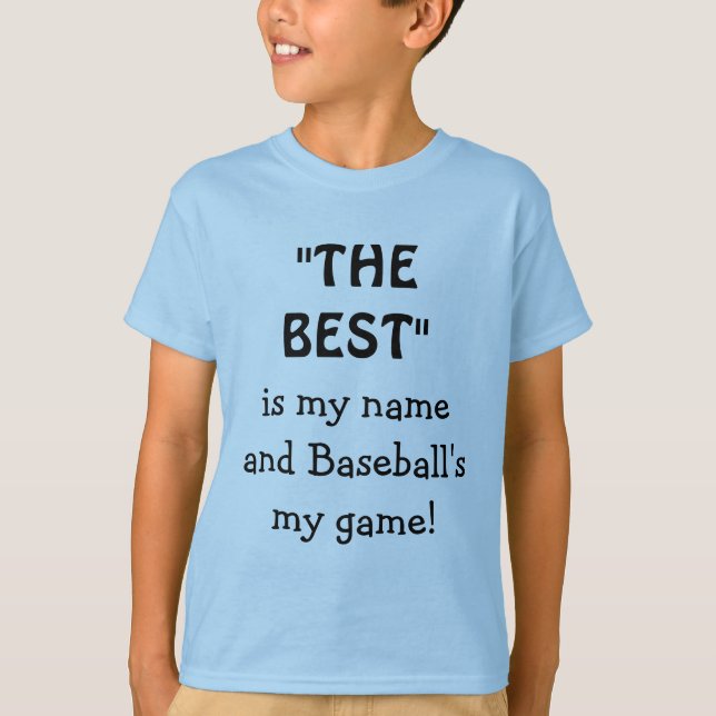 Camiseta Lo Mejor Es Mi Nombre Cita El Béisbol Gracioso (Anverso)