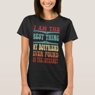 Camiseta Lo Mejor Que Encontré En Internet Amo A Mi Novia