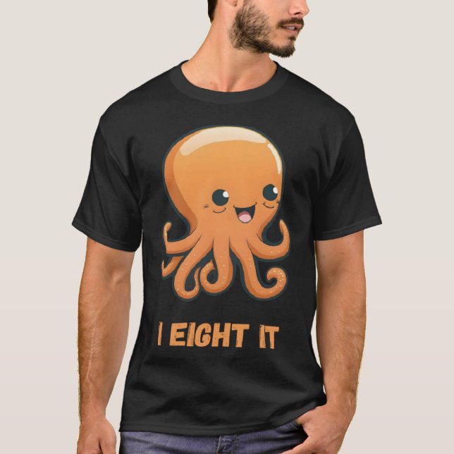Camiseta Lo Ocho Pulpo Calamar Coral Tentáculos Calamar   (Anverso)