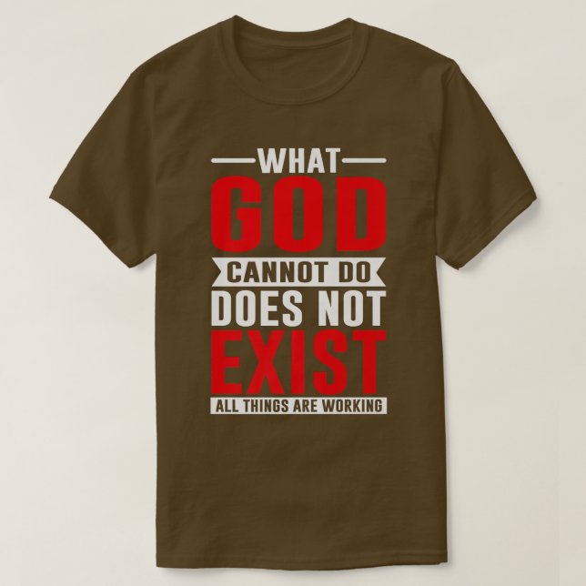 Camiseta Lo que Dios no puede hacer no existe, NSPPD Prayer (Diseño del anverso)