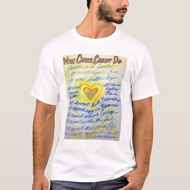 Camiseta Lo que el cáncer no puede hacer poem Angel Persona (Anverso)