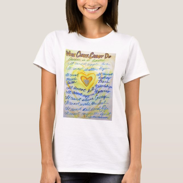 Camiseta Lo que el cáncer no puede hacer poem Angel Persona (Anverso)