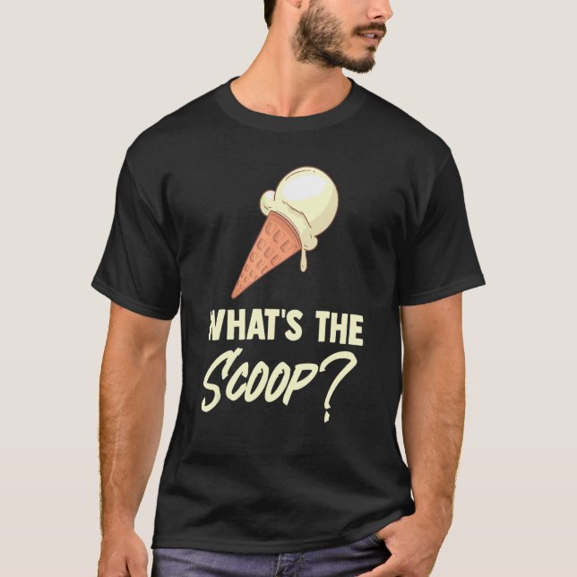 Camiseta Lo que el Scoop dulce helado temática Revea de gén (Anverso)