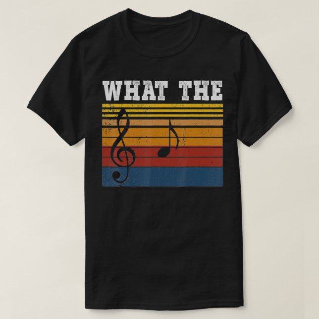 Camiseta Lo que F Nota Musical Retro Vintage (Diseño del anverso)