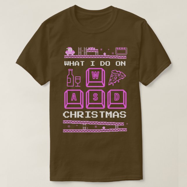 Camiseta Lo Que Hago En Los Navidades Que Juegan Juegos Vin (Diseño del anverso)
