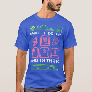 Camiseta Lo Que Hago En Navidades Juegos Spielen Pizza Bier