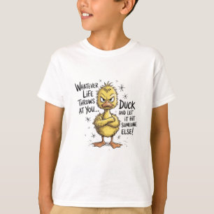 Camiseta Lo Que La Vida Te Arroje Pato Cita Divertida 