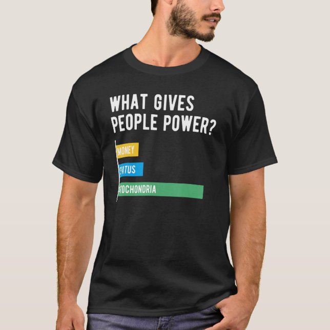 Camiseta Lo que le da a la gente poder a la ciencia mitocon (Anverso)