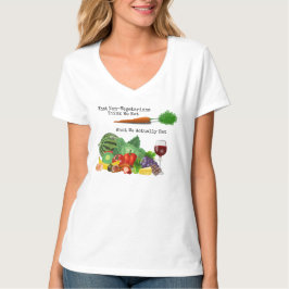 Camiseta Lo Que Los No Vegetarianos Piensan Que Comemos...
