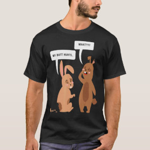 Camiseta Lo que me duele el culo con el gráfico de conejo