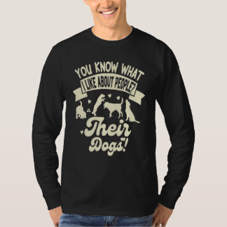 Camiseta Lo que me gusta de la gente son sus perros Perro
