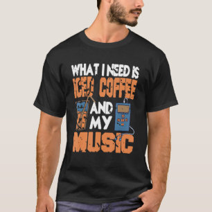 Camiseta Lo Que Necesito Es Café Helado Y Mi Pr Musical Vin