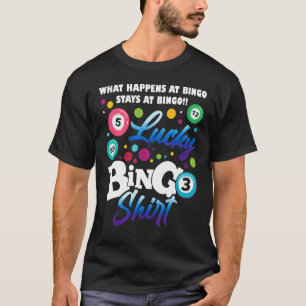 Camiseta Lo Que Pasa En Bingo Se Queda En Bingo Card Game