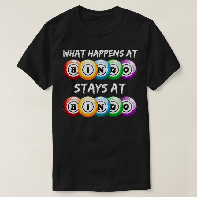 Camiseta Lo Que Pasa En Bingo Se Queda En Funny Bingo Playe (Diseño del anverso)