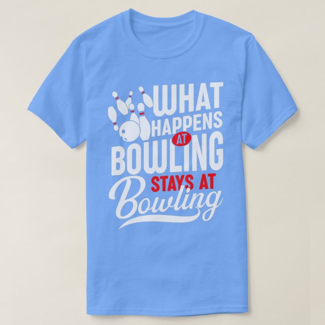 Camiseta Lo Que Pasa En Bowling Se Queda En T (Diseño del anverso)