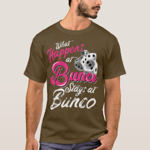 Camiseta Lo que pasa en Bunco Stays en Bunco Funny Bunco Q