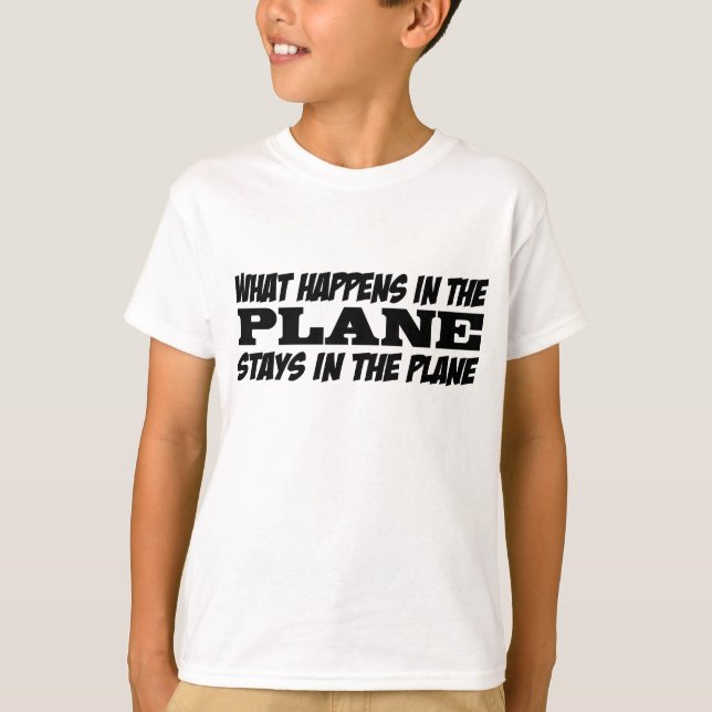 Camiseta Lo que pasa en el avión (Anverso)