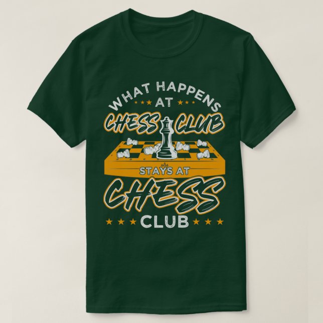 Camiseta Lo Que Pasa En El Club De Ajedrez En El Club De Aj (Diseño del anverso)