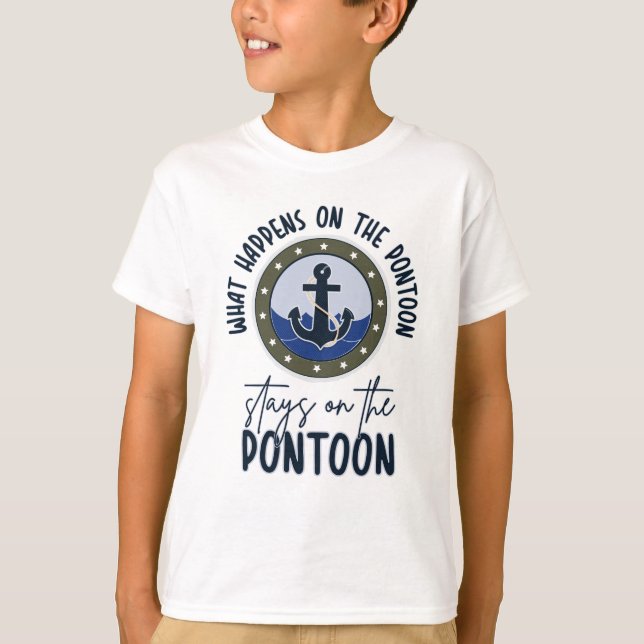Camiseta Lo que pasa en el pontón se queda en el pontón (Anverso)