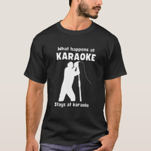 Camiseta Lo que pasa en KARAOKE se queda en el cantante de 