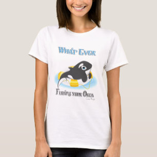Camiseta Lo que sea que flote tu ballena orca