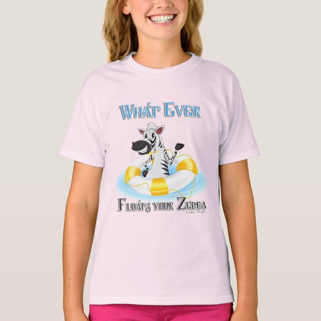 Camiseta Lo que sea que flote tu cebra (Anverso)