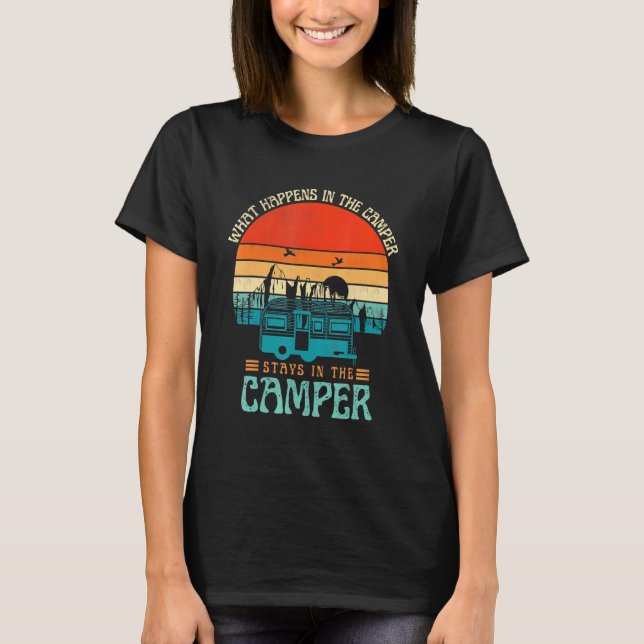 Camiseta Lo Que Sucede En El Camping De Camper Con Las Pala (Anverso)