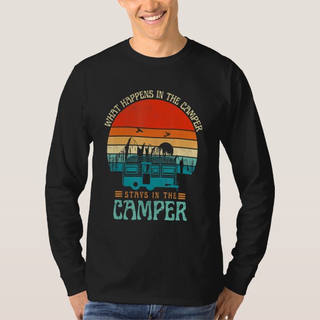 Camiseta Lo Que Sucede En El Camping De Camper Con Las Pala (Anverso)