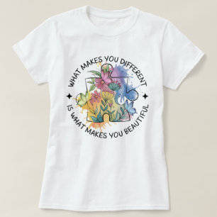 Camiseta Lo que te hace diferente apoyo al orgullo autista