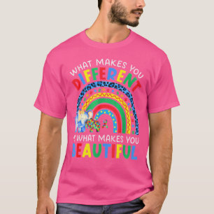 Camiseta Lo que te hace diferente autismo Conciencia niños 