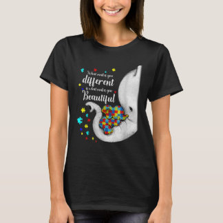 Camiseta Lo que te hace diferente autismo de mamá elefante