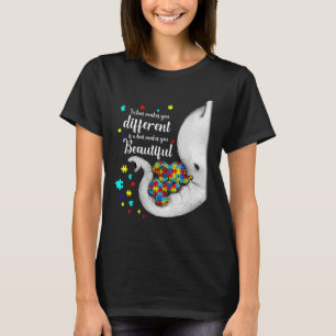 Camiseta Lo que te hace diferente madre elefante hijo de au