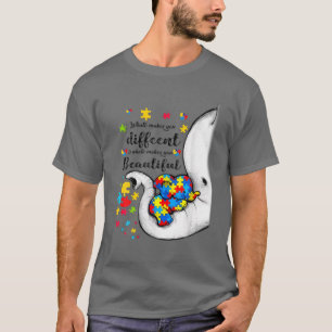 Camiseta Lo que te hace diferente madre elefante hijo de au