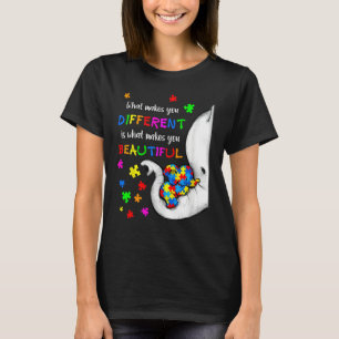 Camiseta Lo que te hace diferente madre elefante hijo de au