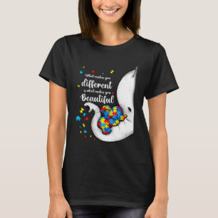 Camiseta Lo que te hace diferente madre elefante hijo de au