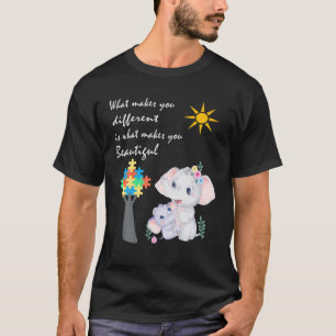 Camiseta Lo que te hace diferente madre elefante hijo de au