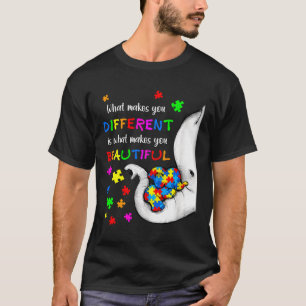 Camiseta Lo que te hace diferente madre elefante hijo de au