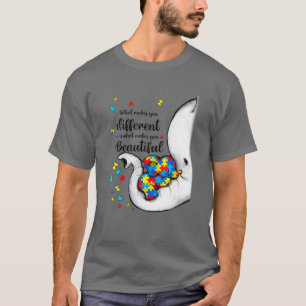 Camiseta Lo que te hace diferente madre elefante hijo de au