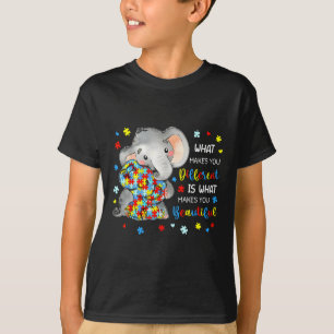Camiseta Lo que te hace diferente y hermoso autismo elefant